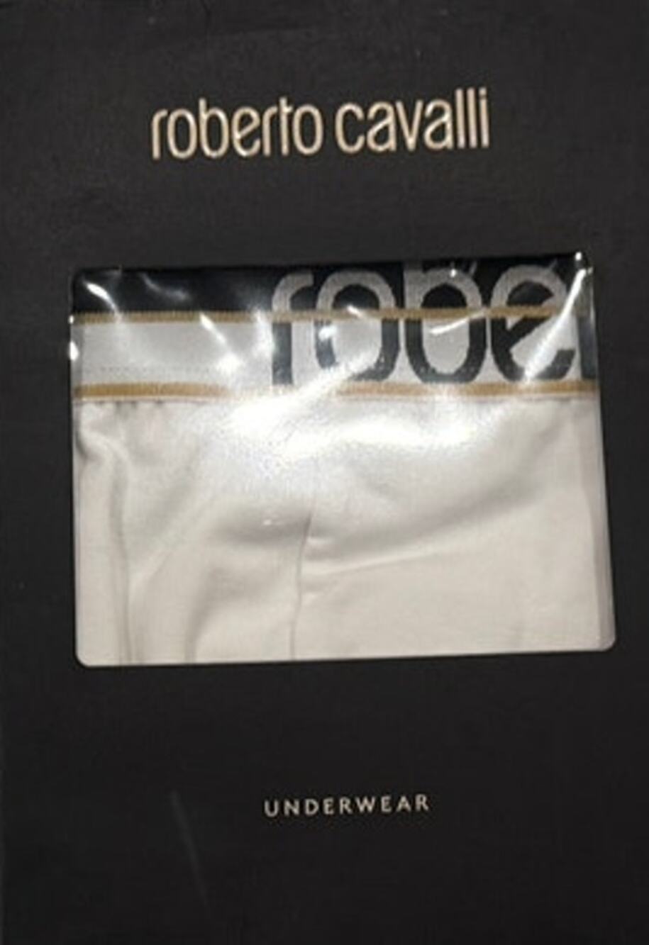 13-68 ROBERTO CAVALLI Men's NWT Cotton Boxer Brief Underwear White M